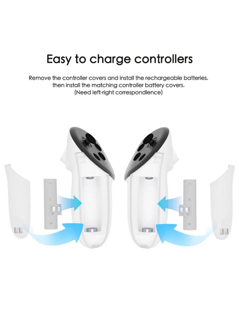 For Oculus Quest 3 Charging Dock Meta Quest 3 Controller Charger Station Wall Mount Stand with LED Indicator for Fast Charging Dock for VR Headset and Controllers - Image 5