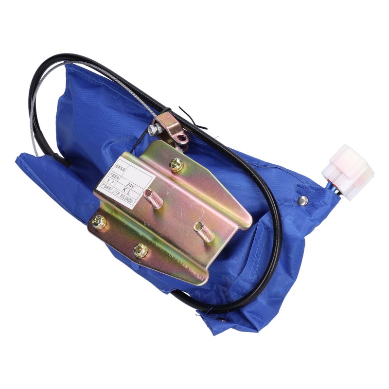 Fuel Shutoff Solenoid: 24V Durable Steel Construction - Original Chip For Longer Service Life Excavator Engine Parts for SY 215 SY 235 Excavator Maintenance - Image 1