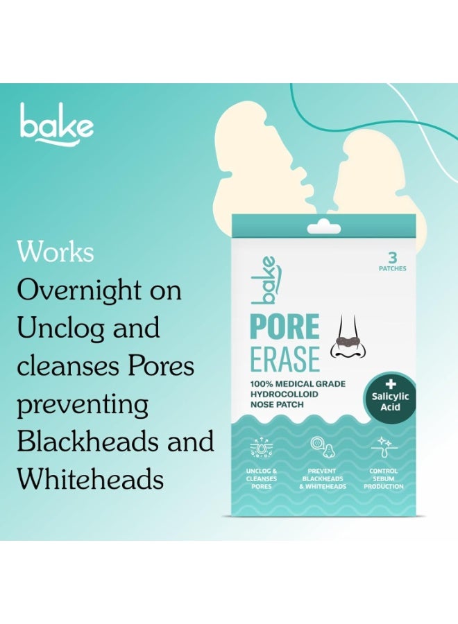 BAKE 2% Salicylic Acid Nose Strips for Pore Cleansing & Blackheads Removal | Hydrocolloid Nose Strips for Control Sebum Production (3 Strips) - Image 4