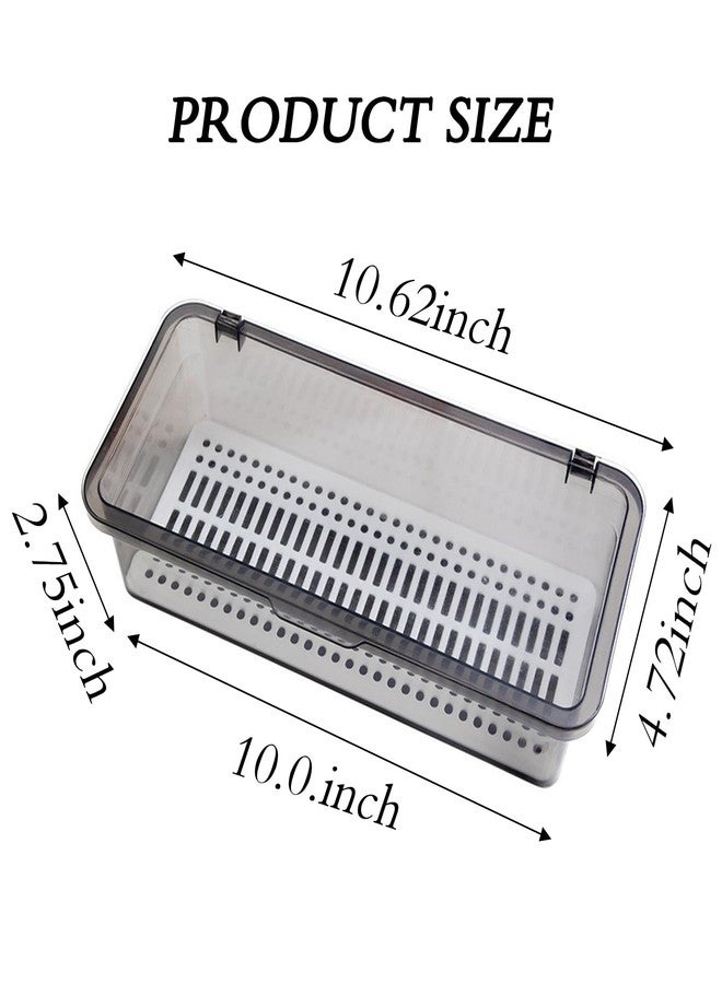 JOUTYFOR 4PCS Flatware Tray with Lid and Drainer, Tableware Utensil and Cutlery Drawer Organizer with Lid Covered Silverware Tray to Keeps Your Cutlery Organized and Protected - Image 2