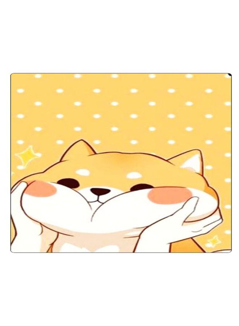 RKN Printed Anti-Slip Gaming Mouse Pad Yellow/White/Pink