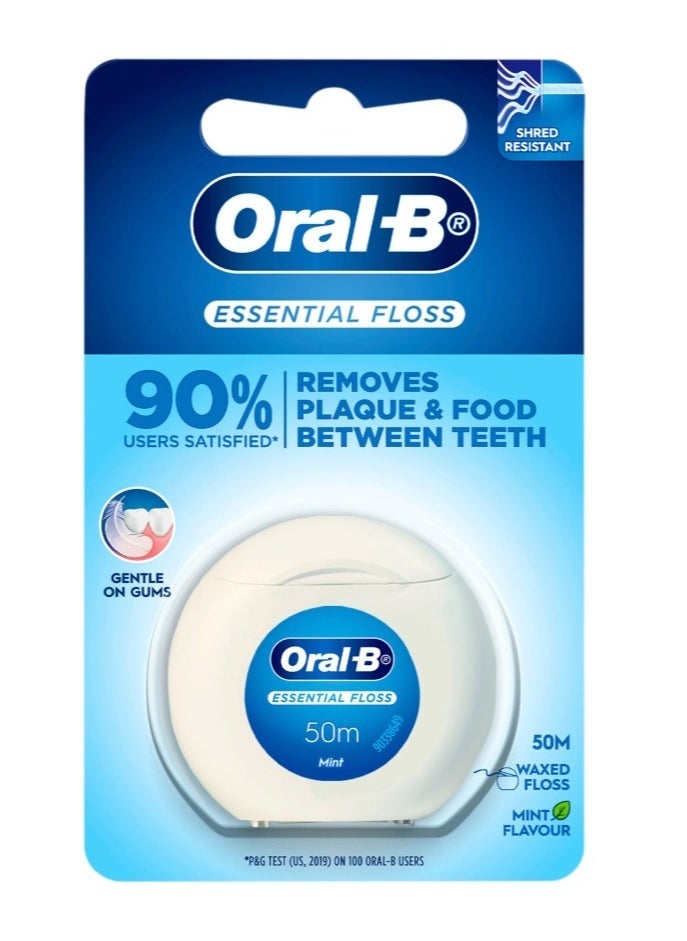 Oral-B Essential Waxed Mint Dental Floss 50m  - Image 2