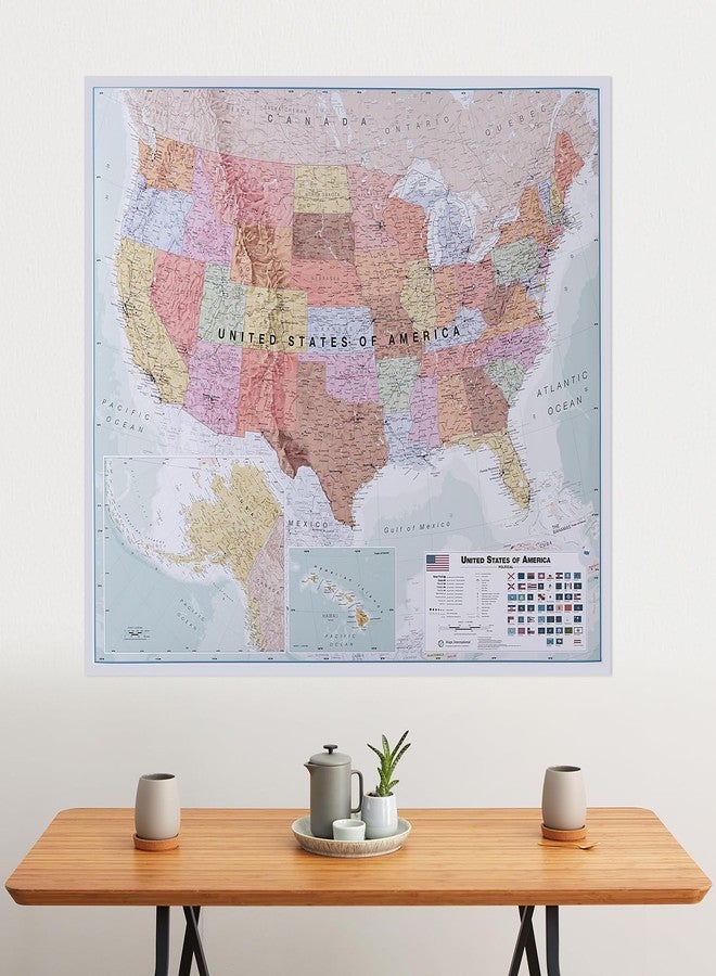Maps International Large Executive USA Wall Map - Front Sheet Laminated - 36 x 48 - Image 2