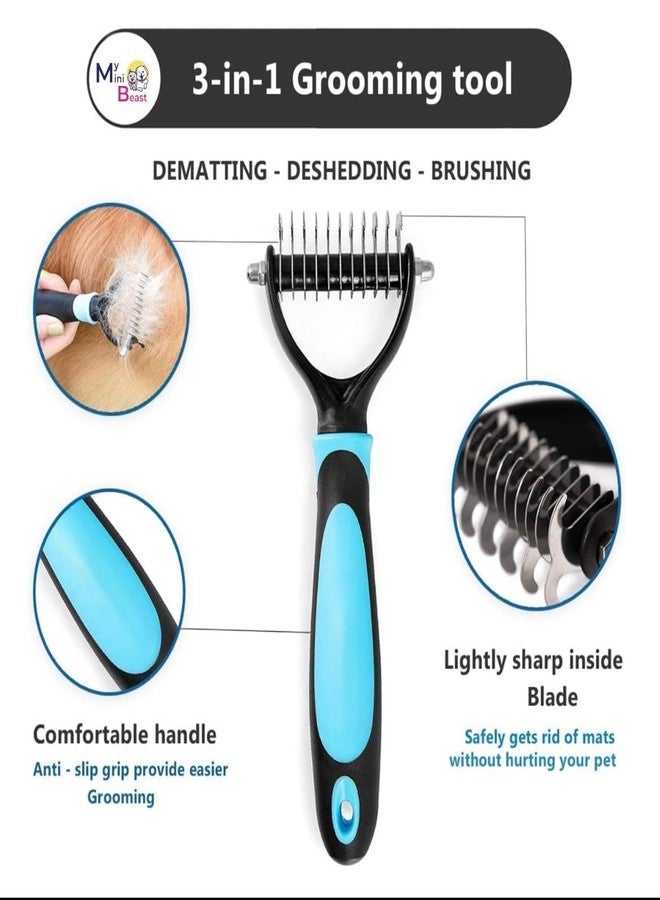 My Mini Beast 2 in 1 Pet Grooming Professional Hair Massage Rubber Bath Shampoo Dispenser Washing Brush Hand Comb Daily Use Combo of 2 for Dogs, Cats and Puppies - Image 3