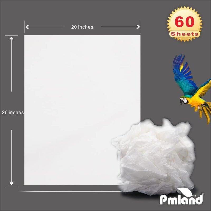 PMLAND Gift Wrapping Tissue Paper - White Color - 20 Inches x 26 Inches 60 Sheets - Image 4