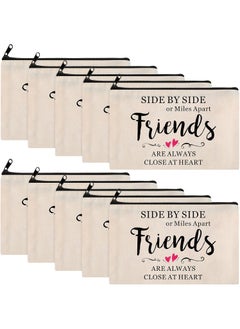Saintrygo Saintrygo 10 Pieces Friendship Gifts for Women Good Friend Cosmetic Bags Funny Long Distance Friendship Makeup Bags Christmas Gift Travel Toiletry Makeup Zipper Pouch for BFF Soul Sister(Heart Style) 