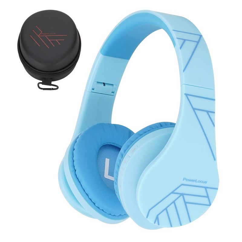 PowerLocus Kids Headphones Over-Ear, Bluetooth Wireless Headphones for Kids,with Microphone, Safe 85DB Volume Limited, Foldable with Carry Case, Audio Cable, Micro SD mode for Online Classes,PC,Phones - Image 1