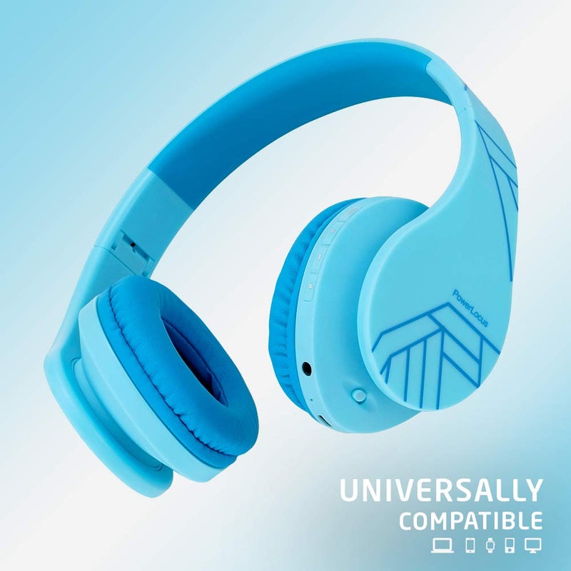 PowerLocus Kids Headphones Over-Ear, Bluetooth Wireless Headphones for Kids,with Microphone, Safe 85DB Volume Limited, Foldable with Carry Case, Audio Cable, Micro SD mode for Online Classes,PC,Phones - Image 5