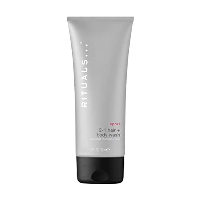 RITUALS Sport Invigorating 2-in-1 Shampoo & Body Wash - with Activated Charcoal & Mint Complex - 6.7 Fl Oz - Image 1