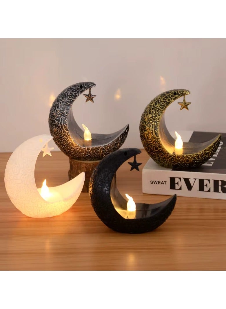 Nisf Al Qamar Decorative Crescent Candle Holder Pack OF 4 - Image 1
