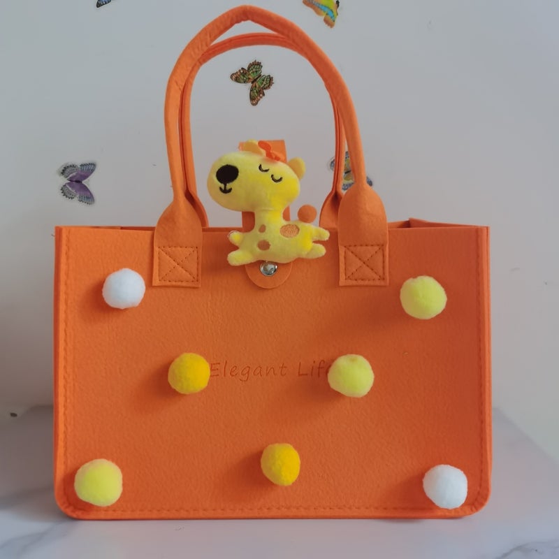 Felt Bag Full Moon Gift Bag Cartoon Diy Baby Full Moon Gift Bag Shopping Bag - Image 4