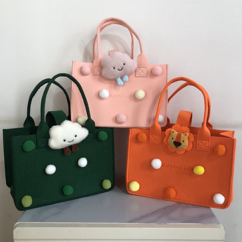 Felt Bag Full Moon Gift Bag Cartoon Diy Baby Full Moon Gift Bag Shopping Bag - Image 2