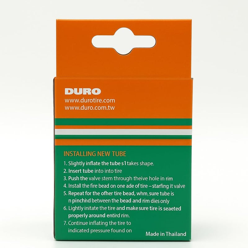 DURO Bicycle Inner Tube 14 Inch (14x1.75/2.125, 47/57-254) – Heavy Duty Butyl Rubber Tube with Schrader Valve AV30 for Kids Bike, Wheelchair, Scooter & Trolley - Image 3