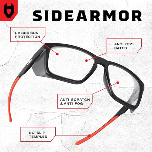 NoCry ANSI Z87.1 Clear Safety Glasses with Side Shields — Durable Anti Fog & Scratch Resistant Eye Protection Glasses or Men & Women — ANSI Z87 Rated Protective Eyewear with 100% UV Shielding for Work - Image 2