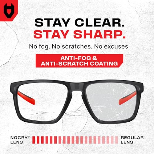 NoCry ANSI Z87.1 Clear Safety Glasses with Side Shields — Durable Anti Fog & Scratch Resistant Eye Protection Glasses or Men & Women — ANSI Z87 Rated Protective Eyewear with 100% UV Shielding for Work - Image 4