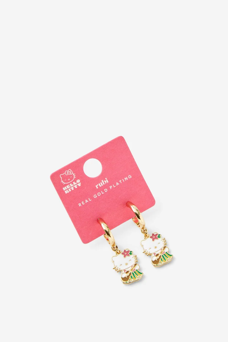 روبي Hello Kitty Hoop Earring