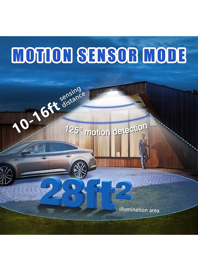 erorex Solar Lights Outdoor Waterproof 100 Led Wireless Security Motion Sensor Outdoor Lights Solar Outdoor Lights For Front Door Backyard Steps Garage Garden 2000Lm 4Pack - Image 4