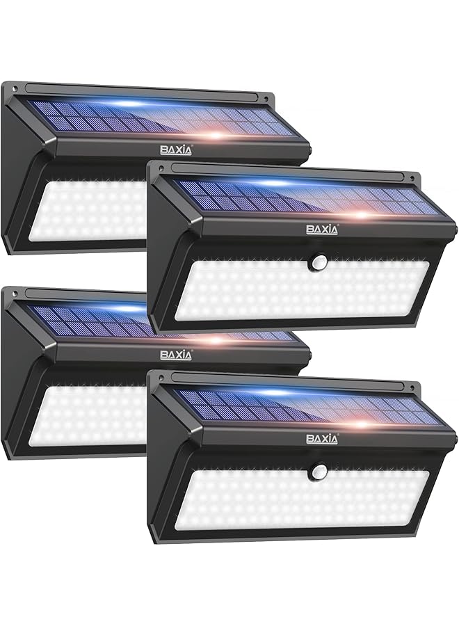 erorex Solar Lights Outdoor Waterproof 100 Led Wireless Security Motion Sensor Outdoor Lights Solar Outdoor Lights For Front Door Backyard Steps Garage Garden 2000Lm 4Pack - Image 1