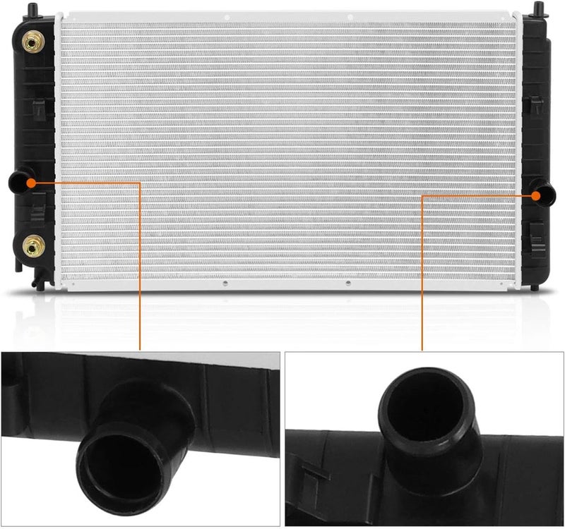 PM Performotor DPI-2520 OE Factory Style Aluminum Core Radiator Compatible with 02-05 Pontiac Grand Am/Chevy Malibu AT - Image 3