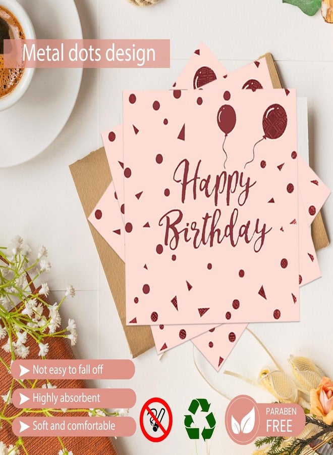 KFJBPB Happy Birthday Plates and Napkins Party Supplies, Pink and Gold Disposable Paper Plates and Napkins with Forks Tableware Set for Women Girl Birthday Party Decorations - Image 4