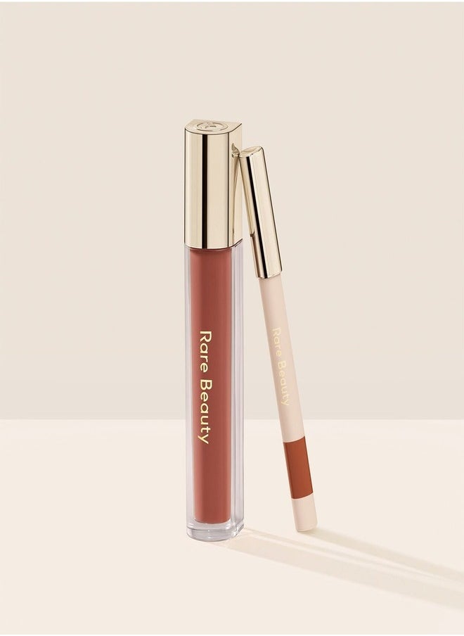 Rare Beauty Rare Beauty by Selena Gomez Nice & Neutral Lip Duo – Limited-Edition Set Featuring Stay Vulnerable Glossy Lip Balm in Nearly Neutral & Kind Words Matte Lip Liner in Patient  - Image 2