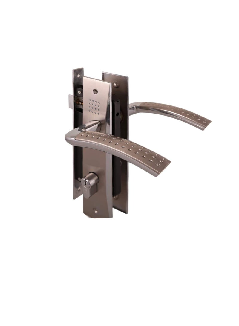 روك مجموعة قفل الباب كاملة (مع هيكل 85-45 مم وأسطوانة 70 مم) SN / CP - ROCK العلامة التجارية - Image 3