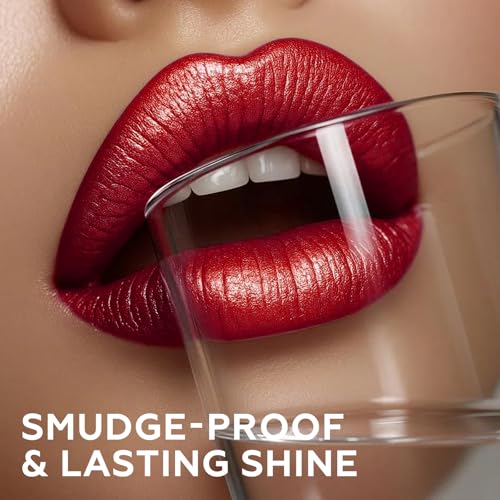 FOCALLURE Metallic Liquid Lipstick,Non Stick Cup Lip Gloss,High Impact Lip Color with Transfer-proof Wear,Long Lasting & Waterproof Lipstick Makeup for Women,Dying Star - Image 5