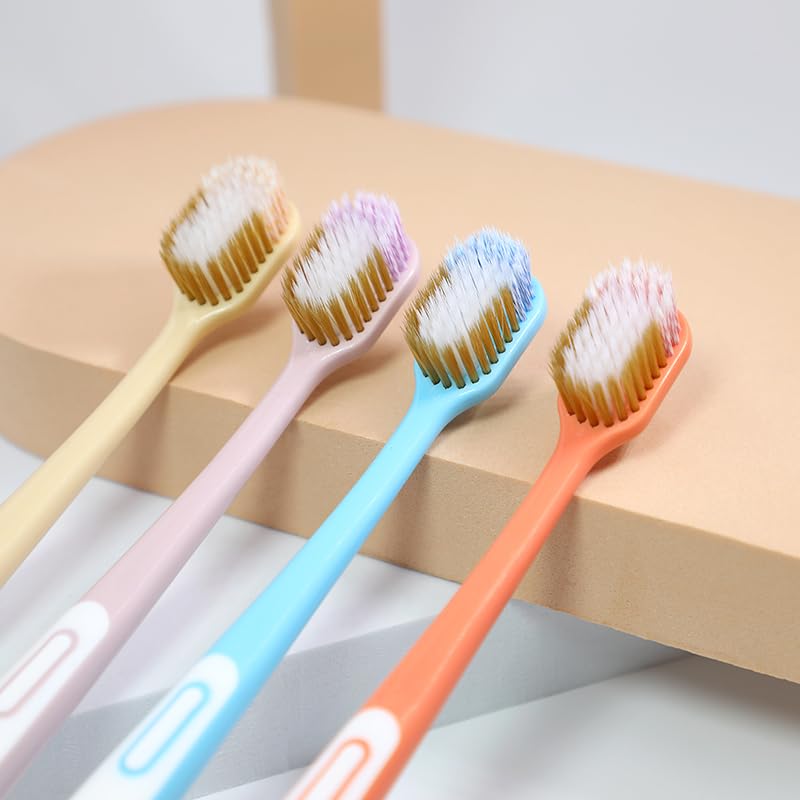 RUJVE Tooth Brush Set, Tooth Brush Combo Pack of 5 Pcs; Toothbrush for Kids & Adults, Super Soft Bristles for Sensitive Teeth, Manual Toothbrush for Kids & Adults (Multicolor) - Image 4