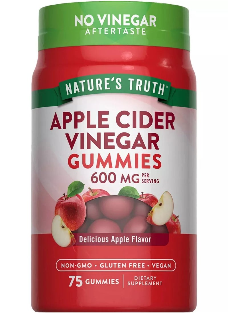 Nature's Truth Apple Cider Vinegar, Apple flavor, 600 mg, 75 Gummies  - Image 1