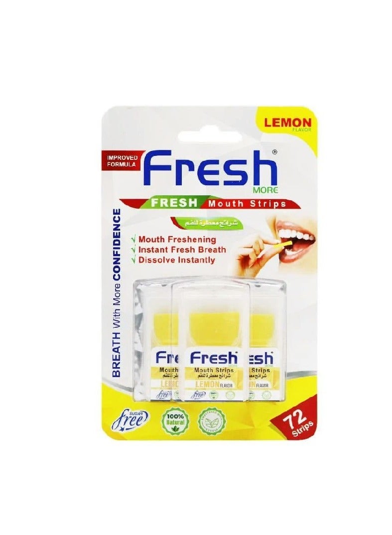 Fresh More Fresh More Mouth Freshener Strips Lemon Flavor 72 Pieces