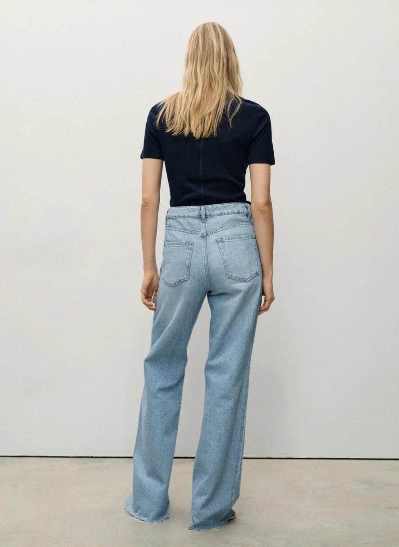 MANGO Danila wide leg high-rise jeans