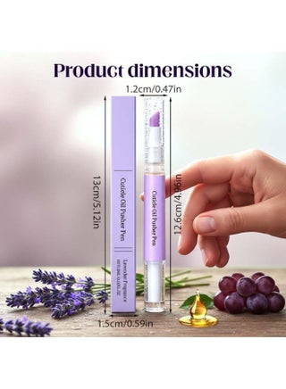 2-in-1 Cuticle Pusher & Oil Pen, 2026 New Cuticle Oil Pusher Pen, Portable Nail Care Pen Instant Cuticle Remover Tools for Dry Damaged Nails Hangnails Moisturizes Strengthens Brightens (3 PCS) - view 5