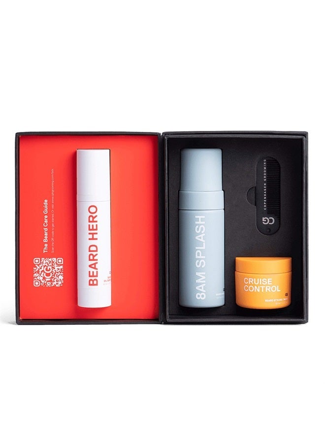 Copenhagen Grooming طقم العناية باللحية للرجال - طقم تصفيف اللحية مع بلسم اللحية، وغسول اللحية وزيت اللحية للرجال - Image 1