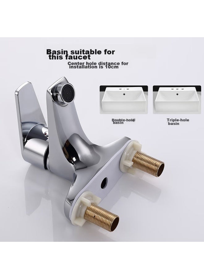 Larsd Double-hole Basin Faucet, Copper Body, Hot And Cold Face Basin, Washbasin, Bathroom Cabinet, Sink Faucet Ld5122 - Image 4