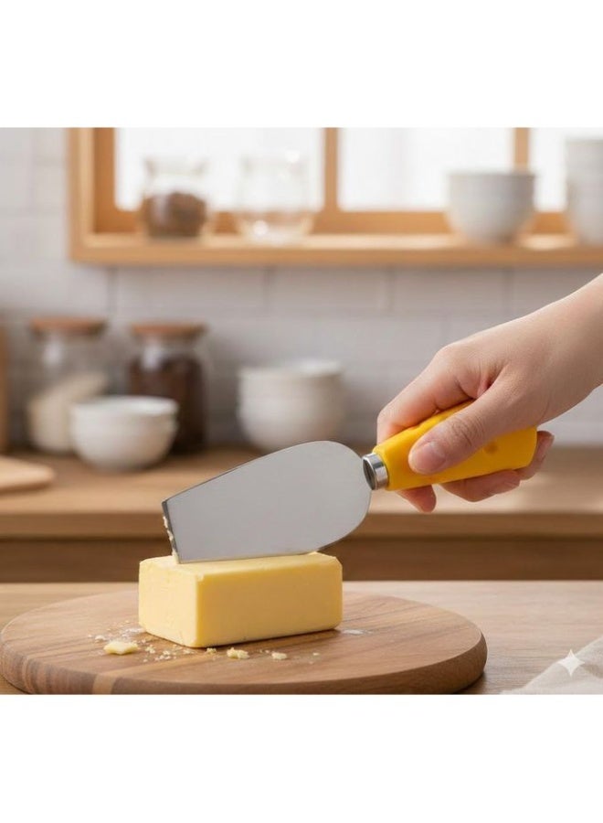 5-Piece Cheese Knife Set – Stainless Steel Cheese Slicers and Servers with Cheese-Designed Handles - Image 3