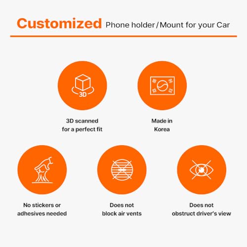 FICS Car Phone Holder for Mercedes-Benz C-Class (W205) & GLC (X253) with 8” Display – Custom-Fit Mount for Seamless Display Integration, Interior Accessories for Navigation Use, Stable Driving View - Image 4