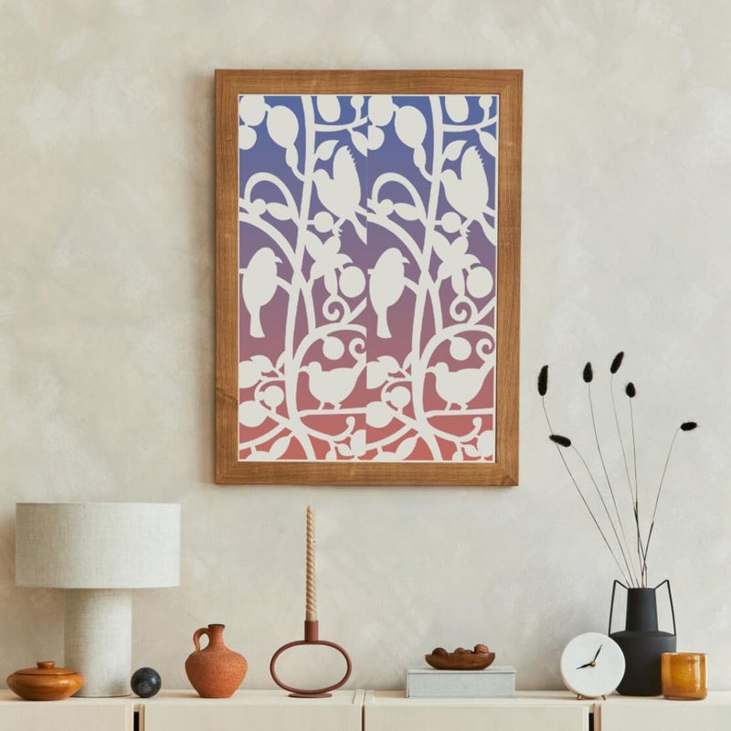 SUNVERSE Floral Stencils for Crafts Reusable Texture Stencils Background Stencil Leaf Swirl Templates for Painting on Wood Furniture Card Canvas - Image 3