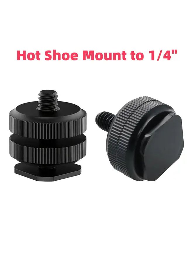 Double Layer Hot Shoe Mounting Bracket With 1 4 Double Screw For Camera Accessories - Image 1