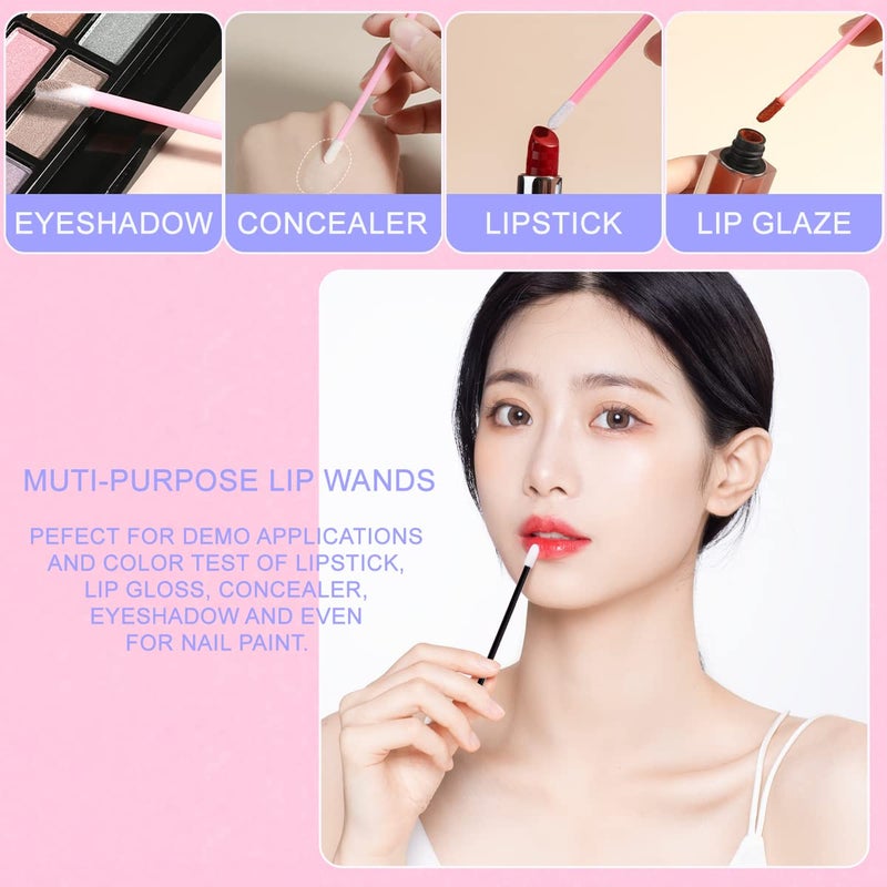 KINGMAS 500 Pack Lip Wands Applicators, Disposable Lip Brushes, Lipstick Gloss Wands Applicator Makeup Tool Kits (500 Pack) - Image 5
