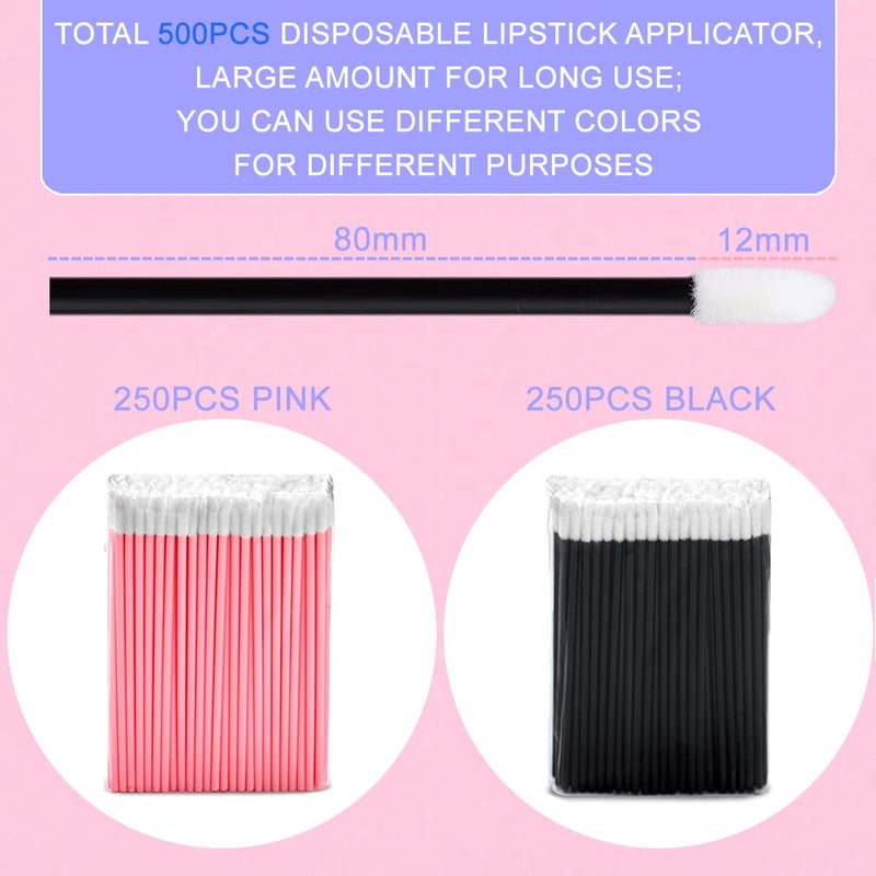 KINGMAS 500 Pack Lip Wands Applicators, Disposable Lip Brushes, Lipstick Gloss Wands Applicator Makeup Tool Kits (500 Pack) - Image 4