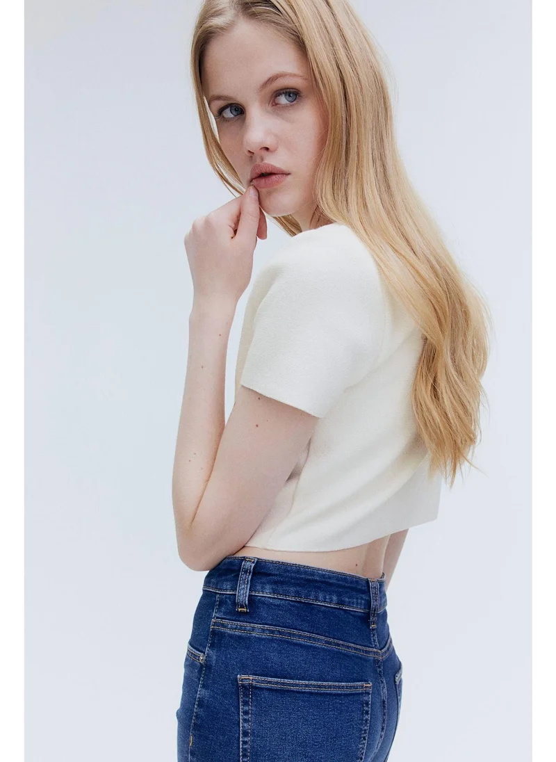اتش اند ام Short-sleeved jersey cardigan