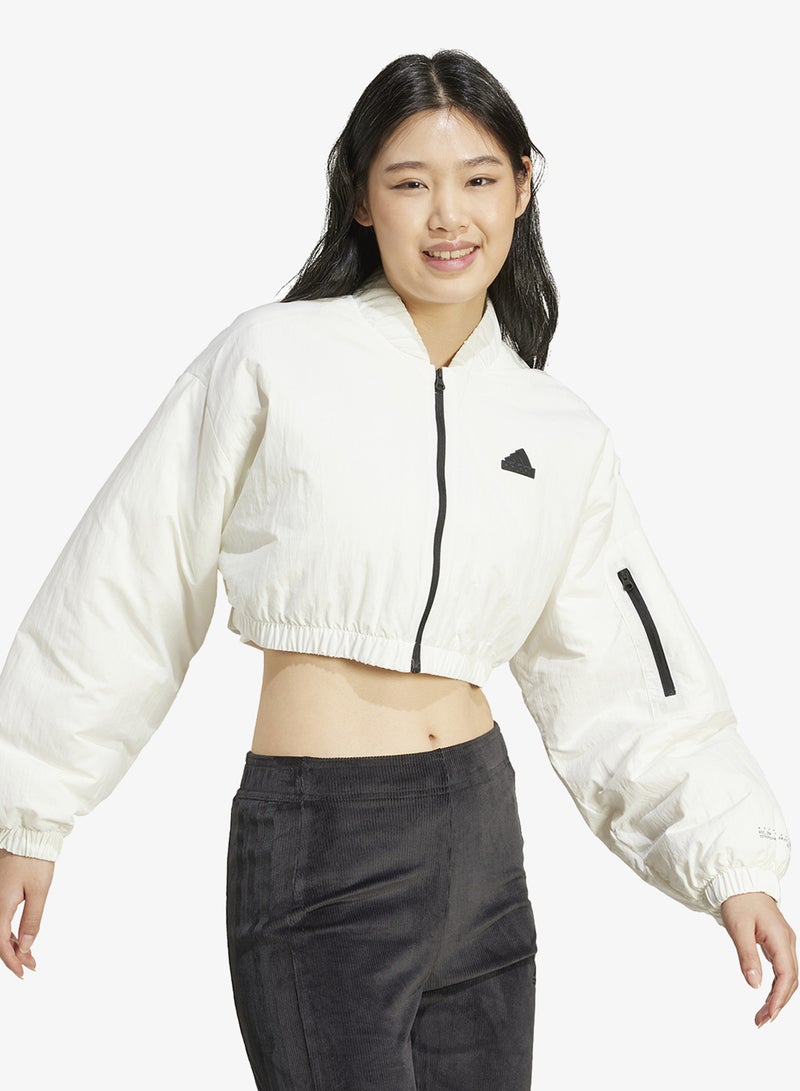 Adidas City Escape Padded Bomber Jacket - Image 4