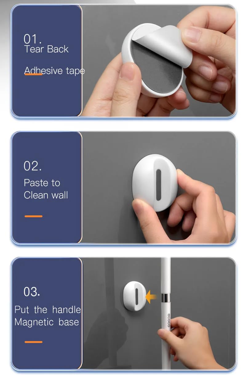 TGOPIT فرشاة تواليت TGOPIT، مجموعة حامل فرشاة تنظيف الحمام، فرشاة تواليت سيليكون عميقة التنظيف بمقبض بلاستيكي طويل غير قابل للانزلاق، فرشاة تواليت للحمام (متعدد) - Image 3