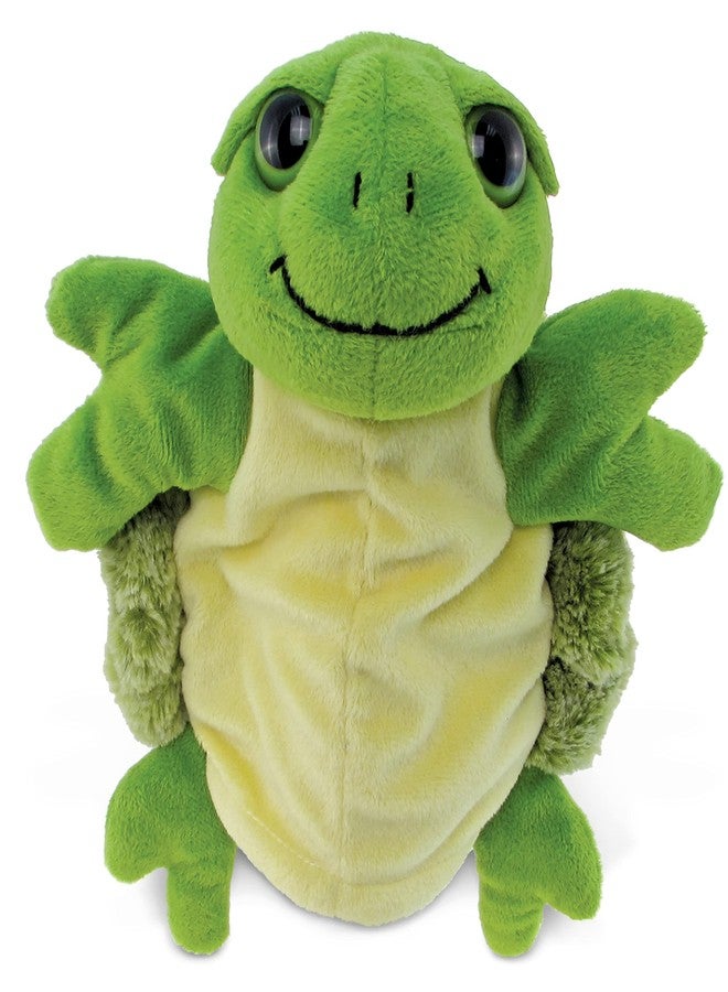 Puzzled DolliBu Sea Turtle Hand Puppet - Super Soft Stuffed Animal Hand Puppets for Kids, Educational Hand Puppet Plush Toy for Kids and Adults, Ocean Life Animal Puppet for Teaching and Puppet Show - 10 Inch - Image 1