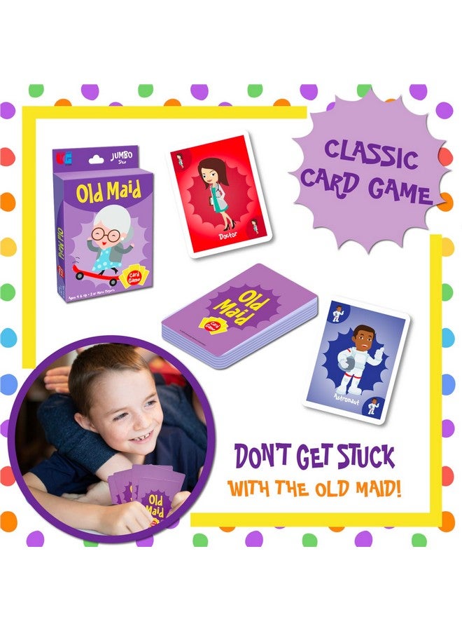 University Games Old Maid Card Game - Jumbo Size, Colorful Character Cards for Kids Ages 4 and Up, Fun Family and Educational Game - Image 4