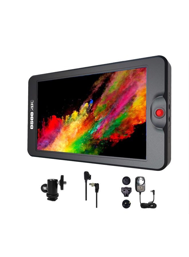 osee T7 7inch Upgraded Version 3000 Nits Ultra Bright Daylight Viewable FHD DSLR Camera Field Monitor 3D LUT HDR 4K HDMI Input & Output Including Ball Head Power Adaptor and D-tap Cable  - Image 1