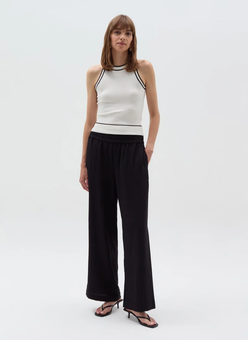 Ovs Crinkle-effect fluid trousers