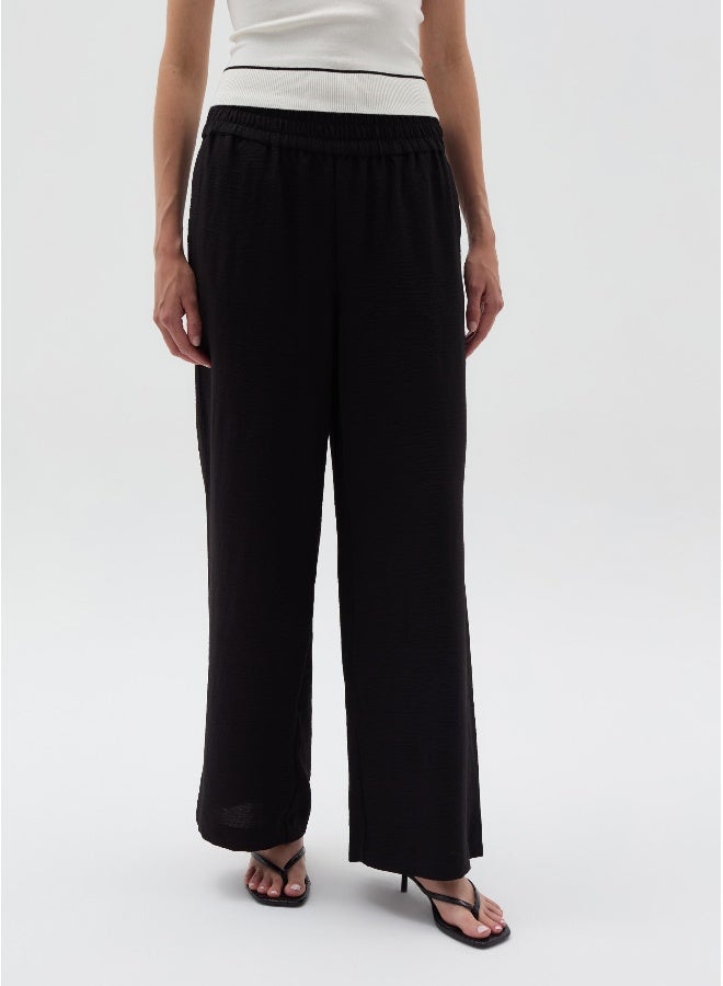 او في اس Crinkle-effect fluid trousers - Image 2