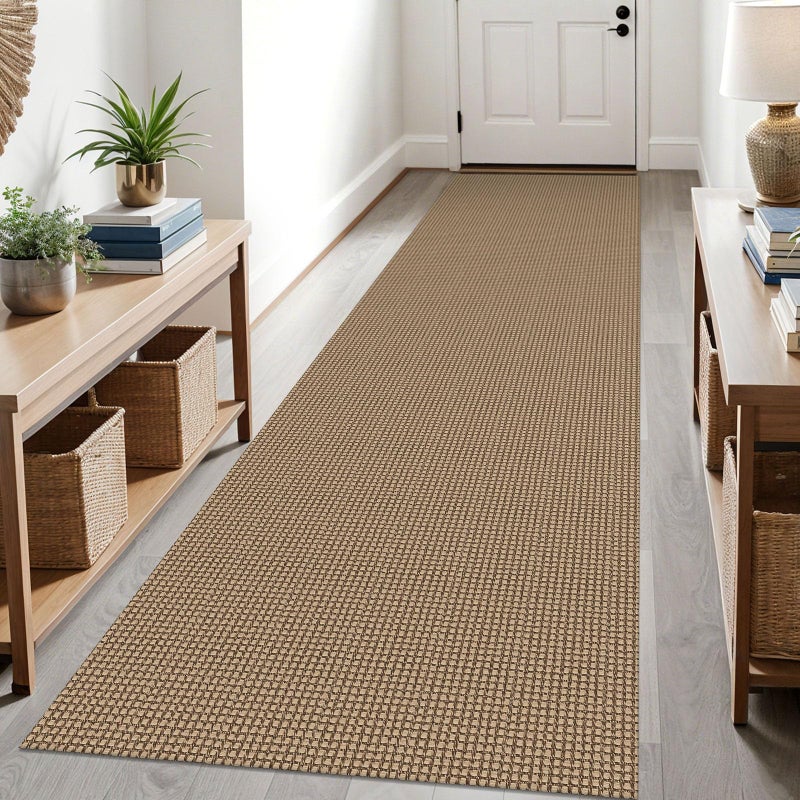 KOZYFLY Boho Runners for Hallways 3x10 ft Washable Kitchen Runner Non Slip Rubber Backed Hallway Rugs Cotton Entryway Runner Rug Floor Carpet for Indoor Hall, Backdoor, Kitchen, Tan/Orange/Brown - Image 1