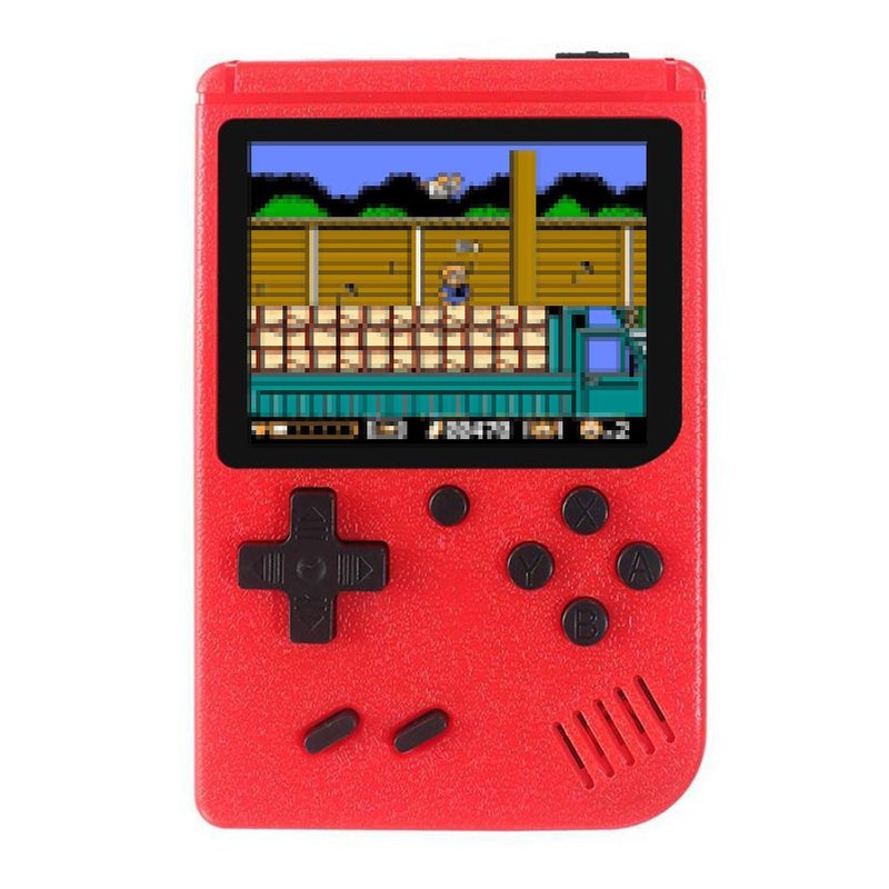 Portable Retro Game Console: 3 Inch Large Screen - Built-In 400 Games, 2-Player Support, AV Output, Red for On-The-Go Gaming & Home Entertainment - Image 1